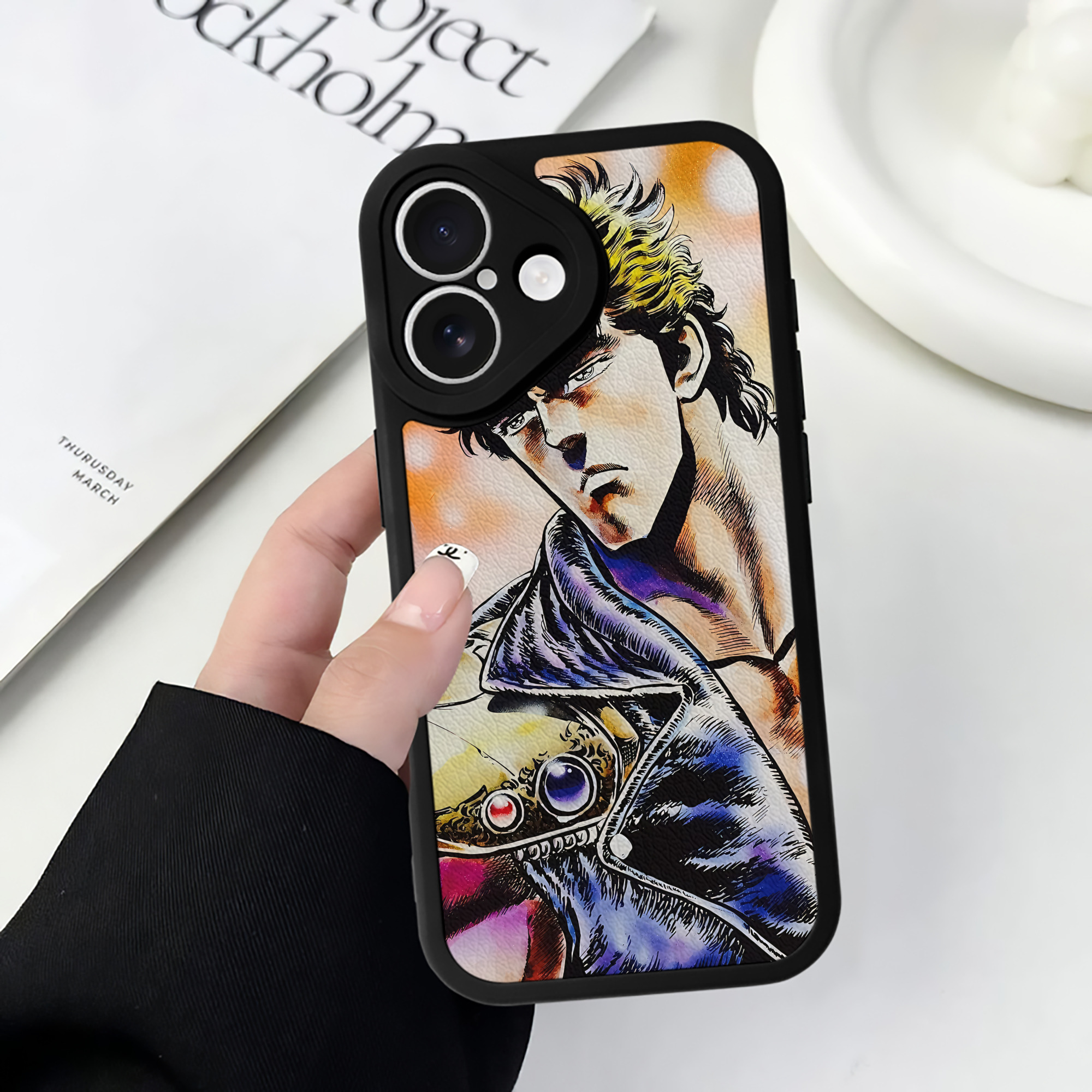 （画像用） 北斗の拳 Fist of the North Star 【iPhone 16シリーズ対応】シリコンスマホケース（レザー調） 材質：シリコン